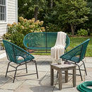 Nusa Outdoor Patio Wicker 3-Piece Chat Set by HouseOfZazla