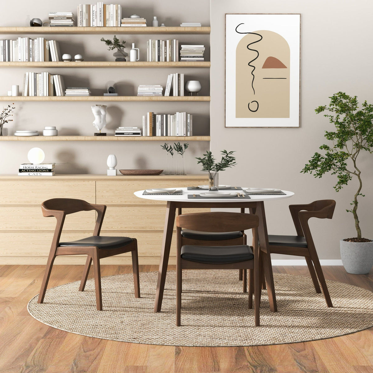 Alina - Dining Table And 4 Side Chairs - White, photo 5 of 5