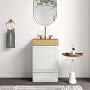 Gada 20" Striped Velvet Bathroom Vanity