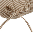 Outdoor Chair Cushions Set of 2 - Beige Striped