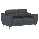 Oberle - 2 Piece Upholstered Sofa Set With Pocket Coil Seating - Charcoal by HouseOfZazla