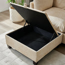 96.5" L Shape Sectional Couch with Ottoman