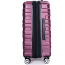 3 Piece Luggage Sets PC Lightweight & Durable Expandable Suitcase with Two Hooks, Double Spinner Wheels, TSA Lock, (21/25/29) Wine Red