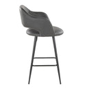 Margarite - Contemporary Fixed Height Counter Stool With Square Footrest (Set of 2) by HouseOfZazla