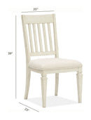 Newport - Dining Side Chair With Upholstered Seat (Set of 2) - Alabaster