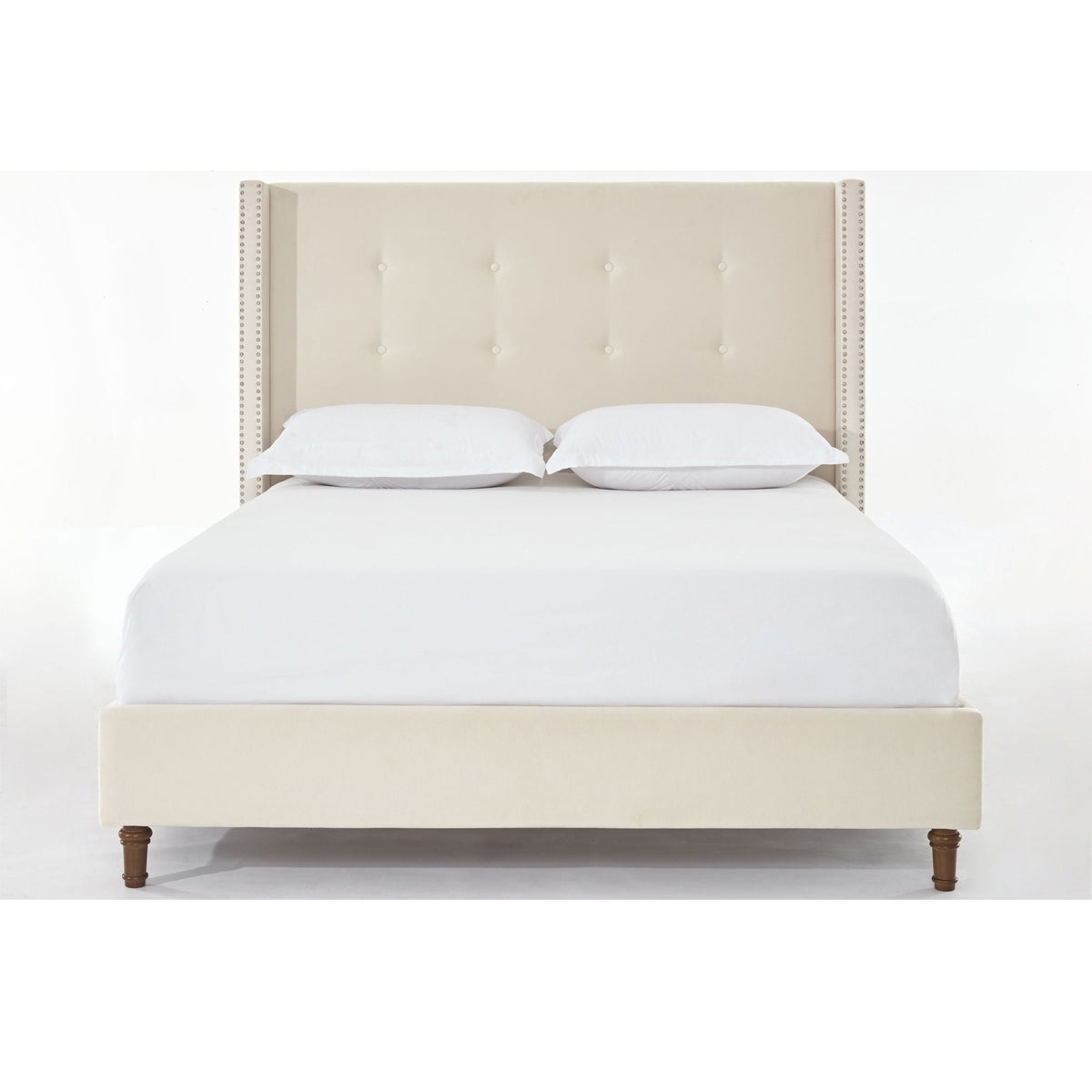 Peyton - Upholstered Bed With 54" High Headboard, Traditional Hand Buttoned Tufting, photo 36 of 40