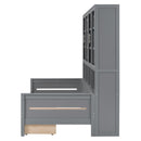 Daybed With Glass Door Storage Cabinets, Built In LED Lighting And Shelves by HouseOfZazla