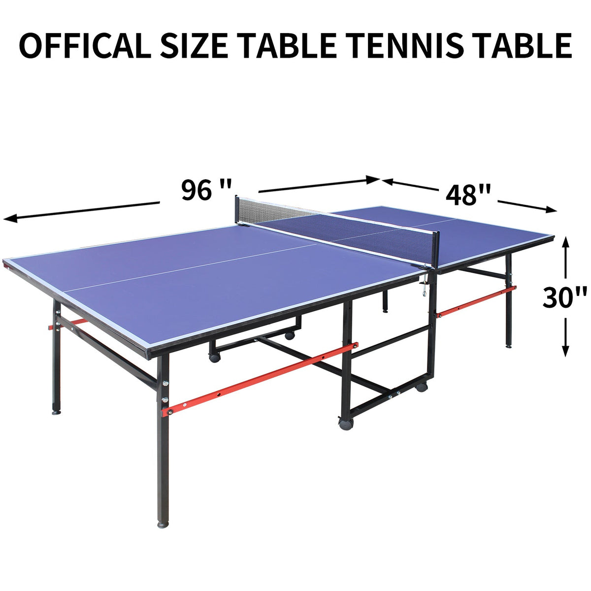 8ft Mid-Size Table Tennis Table Set, photo 7 of 10