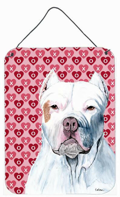 Pit Bull Hearts Love and Valentine's Day Portrait Wall or Door Hanging Prints