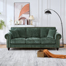 3 Seater Sofa With Tufted Upholstery, Rolled Arms, Nailhead Trim by Unique Piece Furniture