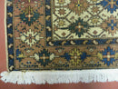 4' X 5' Antique Handmade Caucasian Kazak Shirvan Wool Rug Snow Flakes