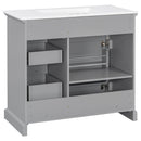 36" Bathroom Vanity With Sink, 2 Tip-Out Drawers, Soft Close Hinges by HouseOfZazla