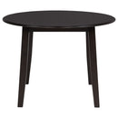 Catley 5-piece Round Drop Leaf Dining Table Set Dark Coffee