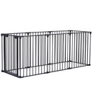 200" Adjustable Safety Gate 8 Panels Play Yard Metal Doorways Fireplace Fence Christmas Tree Fence Gate for House Stairs Gate prohibited area fence