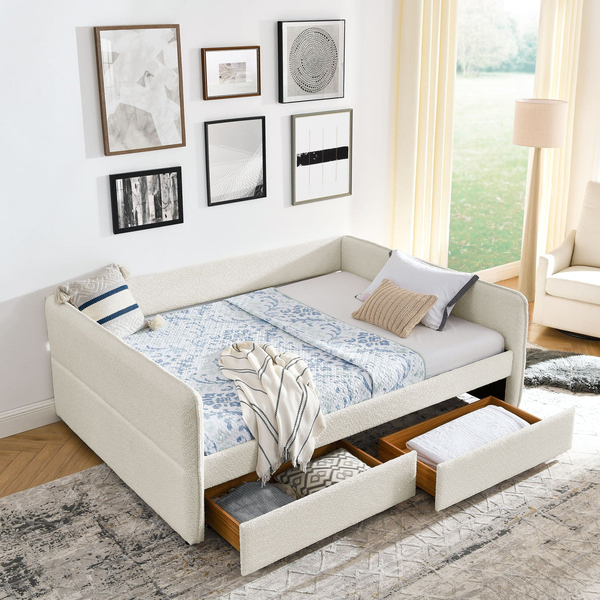 Upholstered Daybed & 2 Drawers, photo 16 of 17