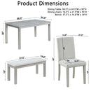 Dining Table Set With Crystal Decoration And Upholstered Chairs by Unique Piece Furniture