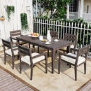 U_Style 7 Pieces Acacia Wood Outdoor Dining Set with Cushions by HouseOfZazla