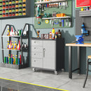 Sturdy Metal Tool Storage Cabinet With Wheels Durable Garage, Office & Home Organizer Steel by HouseOfZazla