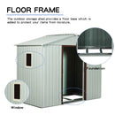88.98" Outdoor Metal Storage Shed With Window by HouseOfZazla
