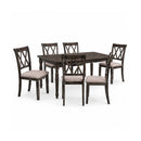 Claudia II - Weathered 7 Pieces Dining Room Set - Gray
