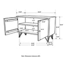 Komomo - 1 Adjustable Shelf Accent Cabinet - Gray by HouseOfZazla