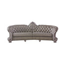 Dresden - 43" Sofa With 5 Pillows - Synthetic Leather & Vintage Bone White by Unique Piece Furniture