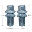 D5.9x11.8'H Fluted Accent Vases with Ribbed Design, Set of 2 by HouseOfZazla