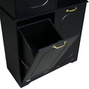 Freestanding Tall Storage Cabinet With 2 Tilt-Out Hampers by HouseOfZazla