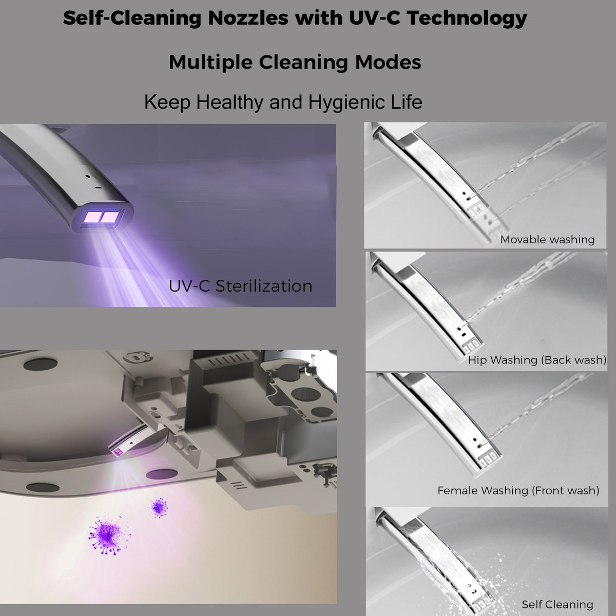 Starry Night Light Smart Toilet with Built-In Bidet, photo 4 of 8