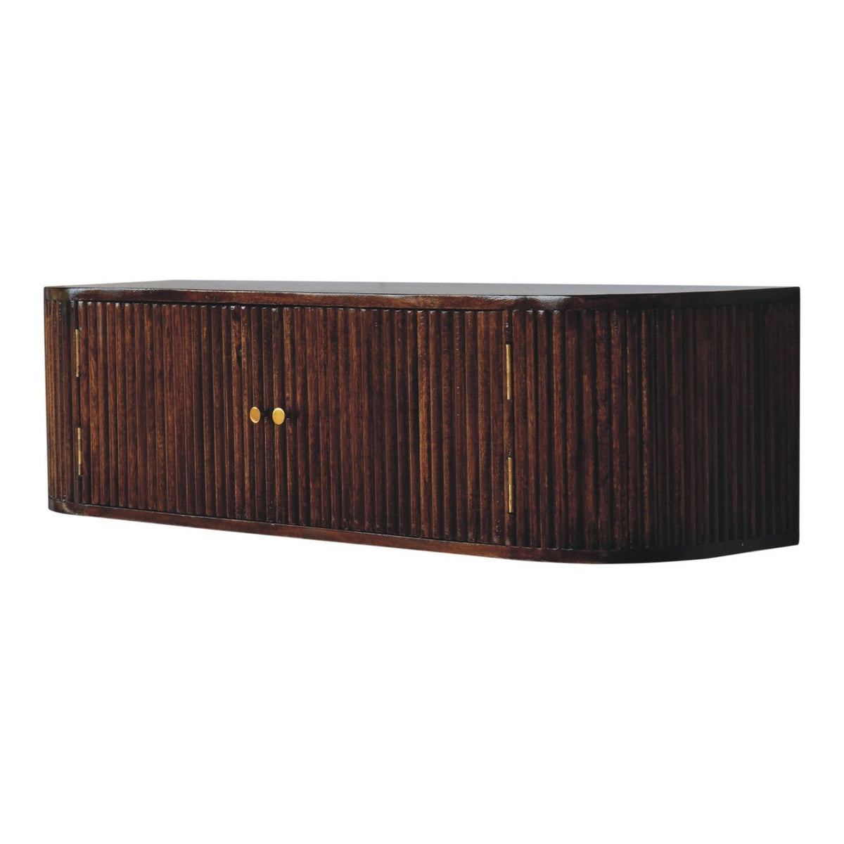 Solid Wood Chunky Chestnut Floating Bedside Table, photo 4 of 10