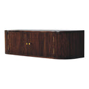 Solid Wood Chunky Chestnut Floating Bedside Table