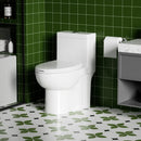 Gloss Tornado Flush 1 Piece Toilet With Soft Closing Seat, Water Saving Dual Flush - Gloss White