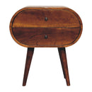 Large Chestnut Circular Bedside by HouseOfZazla