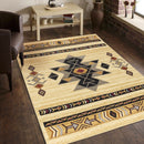 Tribes - 5'3" X 7'3" Southwest Area Rug Polypropylene - Cream by HouseOfZazla