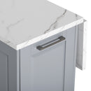 K&K Kitchen Island with Storage Tilt Trash Can Cabinet