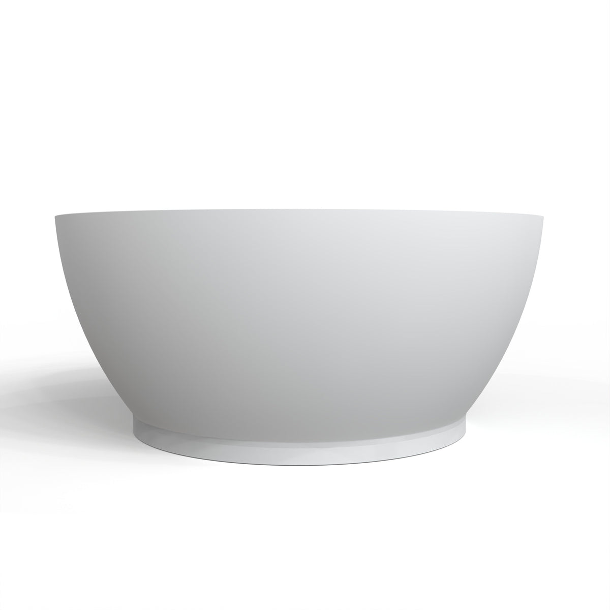 52.7 Inch Round Freestanding Solid Surface Soaking Bathtub, photo 6 of 9