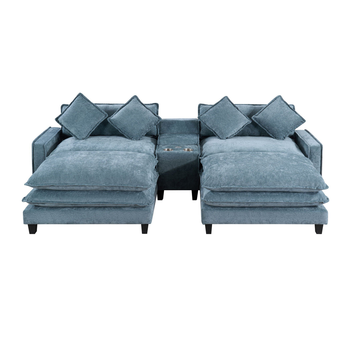 Modern Sectional Sofa With Removable Ottomans, USB Ports, photo 2 of 40