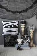 Sitting Gnome With Wings & Plaid Hat, For Halloween Decor