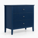 Fluted 3 Drawer Nightstand With Soft Close Slides by HouseOfZazla