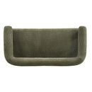 Round Armrest Loveseat (Green + Brown) by HouseOfZazla