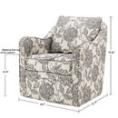 Wide Seat Arm Chair With 360 Degree Rotation by HouseOfZazla