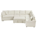 L-Shaped Sofa Convertible Sofa Bed Pull Out Sofa Sleeper With Two Back Pillows, Two USB Ports And Two Power Sockets For Living Room by HouseOfZazla