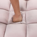 55.3" 4-1 Multi-functional Sofa Bed with Cup Holder and USB Port for Living Room or Apartments Pink