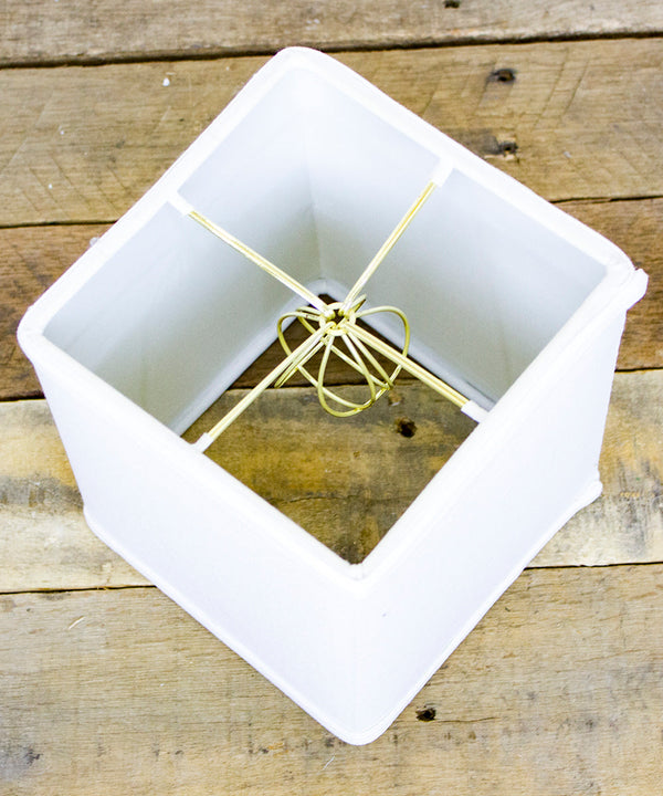 6"W x 7"H Rectangular Drum Lampshade White, photo 2 of 7