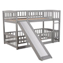 Low Bunk Bed With Slide, Fence And Ladder by Unique Piece Furniture