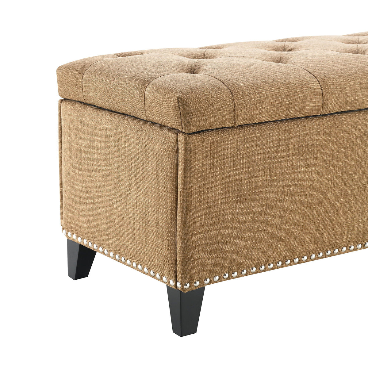 Button-Tufted Storage Ottoman With Safety Close Hinge, photo 29 of 40