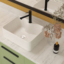 Modern Ceramic Rectangular Vessel Bathroom Sink With Sleek Design by HouseOfZazla