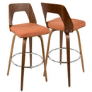 Trilogy - Mid Century Modern Barstool (Set of 2) by HouseOfZazla
