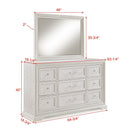 6 Drawer Storage Dresser Antique Wooden Bedroom Furniture - Antique White by HouseOfZazla