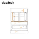 Bathroom Vanity With Sink, 1 Divided Drawer And 2 Soft Close Doors With Double Shelf